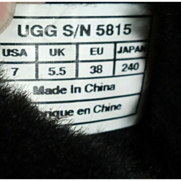 UGG Classic Tall  Snow Boots Women's Size 7 Black Shearling Suede EUC 5815 17" - Picture 9 of 10